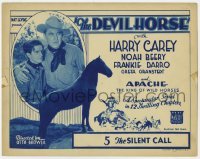 5b125 DEVIL HORSE chapter 5 TC 1932 Harry Carey & Apache, The King of Wild Horses, The Silent Call!