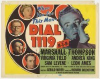 5b129 DIAL 1119 TC 1950 sexy Virginia Field, Marshall Thompson, film noir, cool rotary phone art!