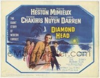 5b130 DIAMOND HEAD TC 1962 Charlton Heston, Yvette Mimieux, Howard Terpning art of Hawaii!