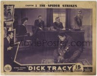 5b640 DICK TRACY chapter 1 LC 1937 Ralph Byrd & more laugh at Smiley Burnette w/ hand in flower pot!