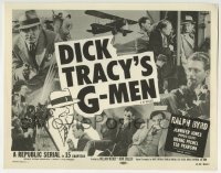 5b133 DICK TRACY'S G-MEN TC R1955 Ralph Byrd as Chester Gould's detective, Republic serial!