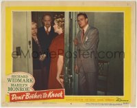 5b650 DON'T BOTHER TO KNOCK LC #6 1952 Marilyn Monroe hides that Richard Widmark is with her!