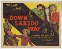5b136 DOWN LAREDO WAY TC 1953 Arizona Cowboy Rex Allen & Koko The Miracle Horse, Slim Pickens