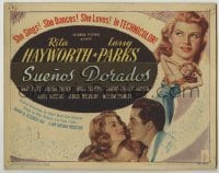 5b137 DOWN TO EARTH TC 1946 Rita Hayworth, Larry Parks, she sings, dances & loves in Technicolor!