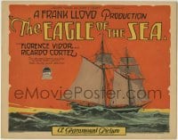 5b140 EAGLE OF THE SEA TC 1926 Vidor, Cortez, cool William J. Hanneman art of pirate ship at sea!