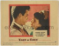 5b658 EAST OF EDEN LC #8 R1957 super c/u of James Dean & Julie Harris, directed by Elia Kazan!
