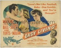 5b141 EASY LIVING TC 1949 Lucille Ball, Victor Mature & Lizabeth Scott, love's not like football!