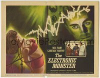 5b145 ELECTRONIC MONSTER TC 1960 Rod Cameron, artwork of sexy girl shocked by electricity!