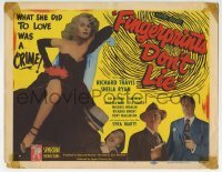 5b160 FINGERPRINTS DON'T LIE TC 1951 what sexy bad girl Syra Marty did to love was a crime!