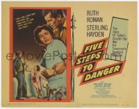 5b163 FIVE STEPS TO DANGER TC 1957 Ruth Roman lured Sterling Hayden in with the taste of her lips!