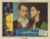 5b718 HAUNTED PALACE LC #2 1963 best close up of Vincent Price staring at beautiful Debra Paget!