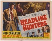 5b211 HEADLINE HUNTERS TC 1955 news reporter Rod Cameron, Julie Bishop, man confesses to murder!