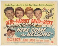 5b218 HERE COME THE NELSONS TC 1951 Ozzie, Harriet, Ricky & David, with Rock Hudson too!