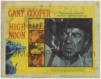 5b221 HIGH NOON TC 1952 c/u of Gary Cooper + key scenes from film's climax, Fred Zinnemann classic!