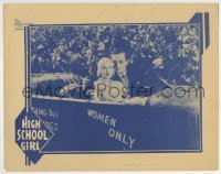 5b731 HIGH SCHOOL GIRL LC R1940s great image of teen couple in car that says Women Only!