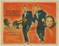 5b222 HIGH SOCIETY TC 1956 Frank Sinatra, Bing Crosby, Grace Kelly & Louis Armstrong with trumpet!