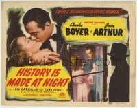 5b225 HISTORY IS MADE AT NIGHT TC R1948 Charles Boyer & Jean Arthur, there's no understanding women!
