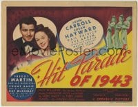 5b227 HIT PARADE OF 1943 TC 1943 Susan Hayward, John Carroll, a parade of romance & rhythm!