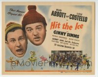 5b229 HIT THE ICE TC 1943 headshots of Bud Abbott & Lou Costello + art of pretty ice skating girls!