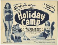5b231 HOLIDAY CAMP TC 1947 full-length sexy young women in swimsuits, they all fall in love!