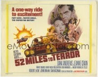 5b236 HOT RODS TO HELL int'l TC 1967 Dana Andrews, Jeanne Crain, different, 52 Miles to Terror!