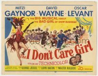 5b243 I DON'T CARE GIRL TC 1953 art of sexy showgirl Mitzi Gaynor, David Wayne & Oscar Levant!