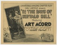 5b249 IN THE DAYS OF BUFFALO BILL TC 1922 Art Acord, Universal historical chapter play, lost film!