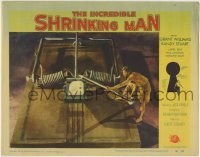 5b749 INCREDIBLE SHRINKING MAN LC #8 1957 great fx image of tiny Grant Williams & mouse trap!