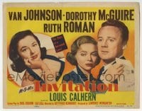 5b251 INVITATION TC 1952 Van Johnson, Dorothy McGuire, Ruth Roman, story of a borrowed love!