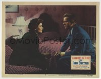 5b751 IRON CURTAIN LC #5 1948 close up of Dana Andrews & Gene Tierney sitting on twin beds!