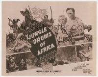 5b265 JUNGLE DRUMS OF AFRICA TC 1952 Clayton Moore with gun & Phyllis Coates, Republic serial!