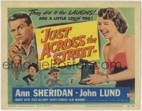 5b268 JUST ACROSS THE STREET TC 1952 sexy Ann Sheridan did it for laughs & a little lovin!