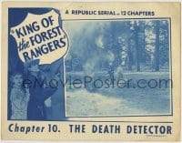 5b765 KING OF THE FOREST RANGERS chapter 10 LC 1946 two men using The Death Detector by forest!