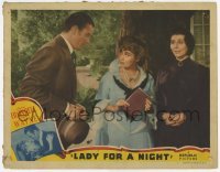5b768 LADY FOR A NIGHT LC 1941 Blanche Yurka smiles at John Wayne & pretty Joan Blondell!