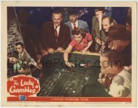 5b769 LADY GAMBLES LC #4 1949 Barbara Stanwyck shooting craps while gambling in Las Vegas!