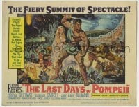 5b278 LAST DAYS OF POMPEII TC 1960 Ernest Chiriacka art of Steve Reeves, fiery summit of spectacle!
