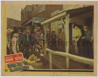 5b775 LITTLE JOE, THE WRANGLER LC 1942 crowd watches Tex Ritter & Fuzzy Knight with guns drawn!