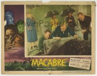 5b787 MACABRE LC #2 1958 William Castle, William Prince, Jim Backus, Philip Tonge w/ dug up coffin!