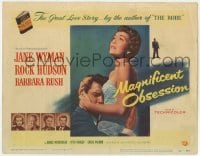 5b304 MAGNIFICENT OBSESSION TC 1954 blind Jane Wyman holding Rock Hudson, Douglas Sirk directed!