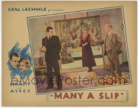 5b799 MANY A SLIP LC 1931 Lew Ayres has embarrassing meeting with the angry parents of his girl!