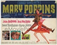 5b314 MARY POPPINS TC 1964 Disney classic, art of Dick Van Dyke & Julie Andrews dancing!
