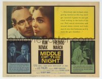5b318 MIDDLE OF THE NIGHT TC 1959 sexy young Kim Novak is involved with much older Fredric March!