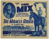 5b320 MIRACLE RIDER chapter 6 TC 1935 Tom Mix close up & riding Tony Jr., Thundering Hoofs!