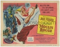 5b324 MOULIN ROUGE TC 1953 John Huston, wonderful art of sexy French showgirl dancing!