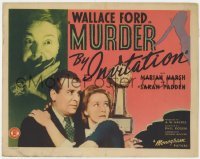 5b331 MURDER BY INVITATION TC 1941 Wallace Ford & Marian Marsh, murder mystery comedy!