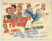 5b336 NANCY GOES TO RIO TC 1950 Jane Powell, Ann Sothern, Barry Sullivan, Carmen Miranda, musical!