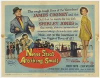 5b341 NEVER STEAL ANYTHING SMALL TC 1959 tough James Cagney & sexy doll Shirley Jones in New York!