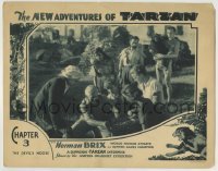 5b821 NEW ADVENTURES OF TARZAN chapter 3 LC 1935 Bruce Bennett jungle serial, The Devil's Noose!