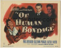 5b354 OF HUMAN BONDAGE TC 1946 Paul Henreid, Eleanor Parker, Alexis Smith, Somerset Maugham