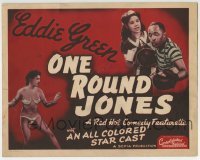 5b363 ONE ROUND JONES TC 1940 Eddie Green & Helen Lewis, African American boxing, ultra rare!